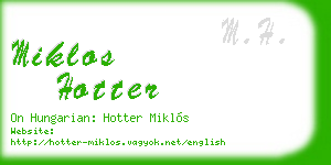 miklos hotter business card